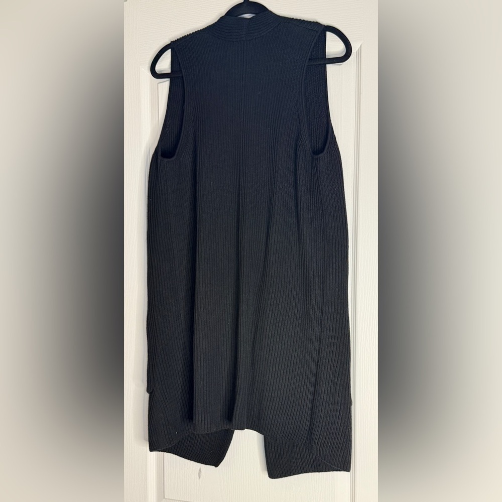 Splendid Brand Sleeveless Cardigan Black New, Size Small - Picture 4 of 5